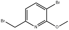 3-Bromo-6-bromomethyl-2-methoxy-pyridine Struktur