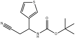 Carbamic acid, N-[2-cyano-1-(3-thienyl)ethyl]-, 1,1-dimethylethyl ester Struktur