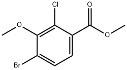 4-bromo-2-chloro-3-methoxybenzoic acid methyl ester Struktur