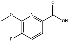 2-Pyridinecarboxylic acid, 5-fluoro-6-methoxy- Struktur