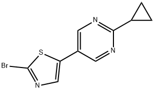 2-Bromo-5-(2-cyclopropylpyrimidyl-5-yl)thiazole Struktur