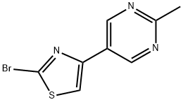 2-Bromo-4-(2-methylpyrimidyl-5-yl)thiazole Struktur