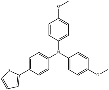 4-methoxy-N-(4-methoxyphenyl)-N-(4-(thiophen-2-yl)phenyl)aniline Struktur