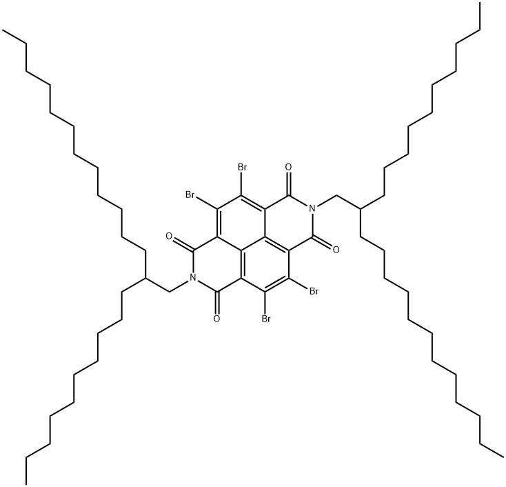 Benzo[lmn][3,8]phenanthroline-1,3,6,8(2H,7H)-tetrone, 4,5,9,10-tetrabromo-2,7-bis(2-decyltetradecyl)- Struktur