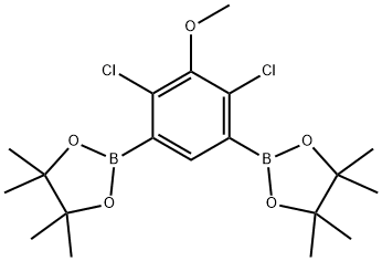 2,2-(4,6-Dichloro-5-Methoxy-1,3-Phenylene)Bis(4,4,5,5-Tetramethyl-1,3,2-Dioxaborolane)(WXC02280) Struktur