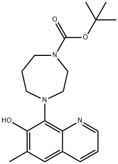 4-(7-Hydroxy-6-methylquinolin-8-yl)-[1,4]diazepane-1-carboxylic acid tert-butyl ester Struktur