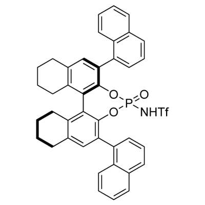 1,1,1-trifluoro-N-[(11bR)-8,9,10,11,12,13,14,15-octahydro-2,6-di-1-naphthalenyl-8-oxidodinaphtho[2,1-d:1',2'f][1,3,2]dioxaphosphepin-4-yl]-Methanesulfonamide Struktur