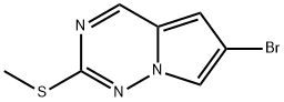 6-bromo-2-methylsulfanylpyrrolo[2,1-f][1,2,4]triazine Struktur