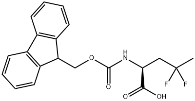 (S)-2-((((9H-Fluoren-9-yl)methoxy)carbonyl)amino)-4,4-difluo Struktur