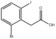 Benzeneacetic acid, 2-bromo-6-iodo- Struktur