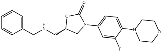 2-Oxazolidinone, 3-[3-fluoro-4-(4-morpholinyl)phenyl]-5-[[(phenylmethyl)amino]methyl]-, (5S)-