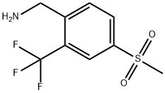 Benzenemethanamine, 4-(methylsulfonyl)-2-(trifluoromethyl)- Struktur