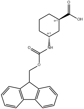 trans-3-(Fmoc-amino)cyclohexanecarboxylic acid Struktur