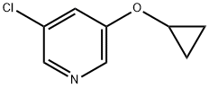 Pyridine, 3-chloro-5-(cyclopropyloxy)- Struktur