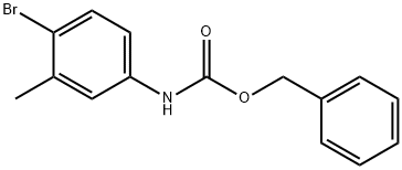 N-(4-Bromo-3-methylphenyl)-carbamic Acid Phenylmethyl Ester Struktur