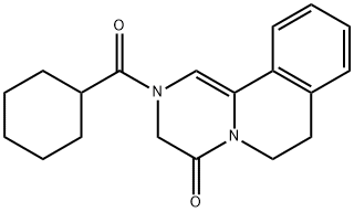 2-(cyclohexylcarbonyl)-2,3,6,7-tetrahydro-4H-pyrazino [2,1-alpha]isoquinolin-4-one Struktur