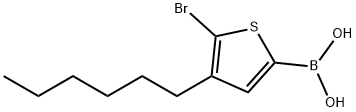 Boronic acid, B-(5-bromo-4-hexyl-2-thienyl)- Struktur