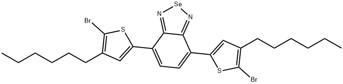 4,7-Bis(5-bromo-4-hexylthiophen-2-yl)benzo[c][1,2,5]selenadiazole Struktur