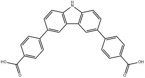 4,4'-(9H-carbazole-3,6-diyl)dibenzoic acid Struktur