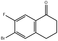 6-BROMO-7-FLUORO-1,2,3,4-TETRAHYDRONAPHTHALEN-1-ONE Struktur