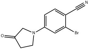 Benzonitrile, 2-bromo-4-(3-oxo-1-pyrrolidinyl)- Struktur