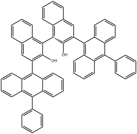 (3R)-3,3'-bis(10-phenylanthracen-9-yl)-[1,1'-binaphthalene]-2,2'-diol Struktur