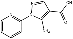 1H-Pyrazole-4-carboxylicacid,5-amino-1-(2-pyridinyl)-(9CI) Struktur