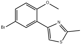 JR-13987, 4-(5-Bromo-2-methoxyphenyl)-2-methylthiazole, 95% Struktur