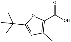 2-(tert-butyl)-4-methyloxazole-5-carboxylic acid Struktur