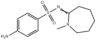 (NZ)-4-amino-N-(1-methylazepan-2-ylidene)benzenesulfonamide Struktur