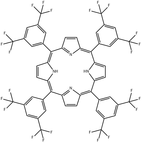 5,10,15,20-tetrakis[3,5-bis(trifluoromethyl)phenyl]-21H,23H-Porphine Struktur