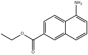 2-Naphthalenecarboxylic acid, 5-amino-, ethyl ester Struktur