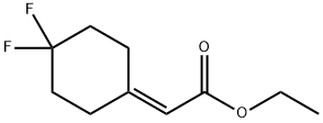 Acetic acid, 2-(4,4-difluorocyclohexylidene)-, ethyl ester Struktur