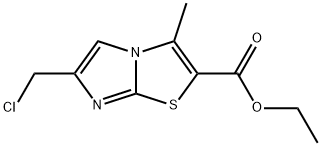 ethyl 6-(chloromethyl)-3-methylimidazo[2,1-b][1,3]thiazole-2-carboxylate Struktur