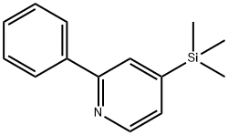 Pyridine, 2-phenyl-4-(trimethylsilyl)- Struktur