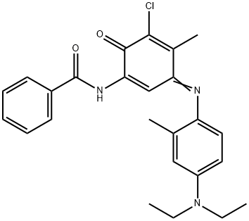 N-(5-chloro-3-((4-(diethylamino)-2-methylphenyl)imino-4-methyl-6-oxo-1,4-cyclohexadien-1-yl)benzamide Struktur