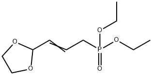 Phosphonic acid, P-[3-(1,3-dioxolan-2-yl)-2-propen-1-yl]-, diethyl ester Struktur