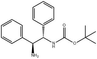 Carbamic acid, N-[(1S,2S)-2-amino-1,2-diphenylethyl]-, 1,1-dimethylethyl ester Struktur