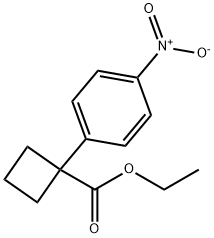 Cyclobutanecarboxylic acid, 1-(4-nitrophenyl)-, ethyl ester Struktur