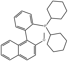 2′-Dicyclohexylphosphino-2-methoxy-1-phenylnaphthalene Struktur