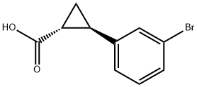 Cyclopropanecarboxylic acid, 2-(3-bromophenyl)-, (1R,2R)- Struktur