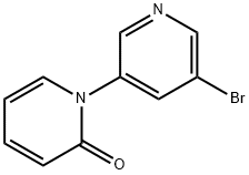 3-Bromo-5-(1H-pyridin-2-one)pyridine Struktur