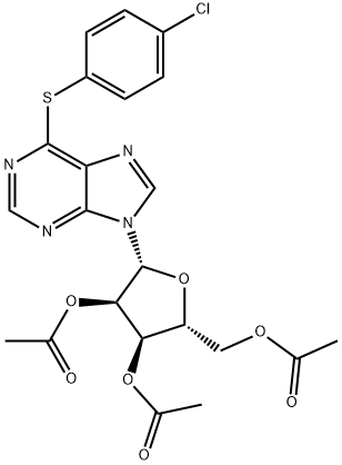 6-S-(4-Chlorophenyl)-6-thio-inosine 2',3',5'-Triacetate Struktur