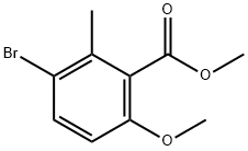 Benzoic acid, 3-bromo-6-methoxy-2-methyl-, methyl ester Struktur