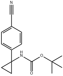 tert-butyl (1-(4-cyanophenyl)cyclopropyl)carbamate Struktur