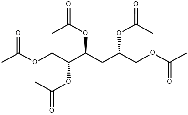 arabino-Hexitol, 3-deoxy-, pentaacetate Struktur