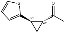 rac-1-[(1R,2R)-2-(thiophen-2-yl)cyclopropyl]ethan-1-one, trans Struktur