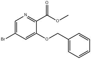 2-Pyridinecarboxylic acid, 5-bromo-3-(phenylmethoxy)-, methyl ester Struktur