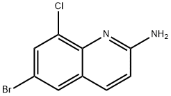 6-bromo-8-chloroquinolin-2-amine Struktur