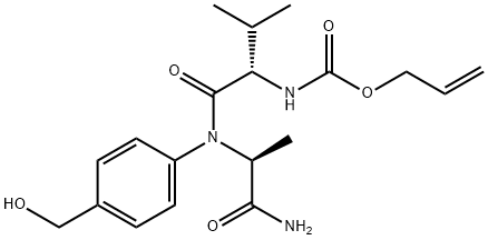 alloc-L-Val-L-Ala-PABOH Struktur